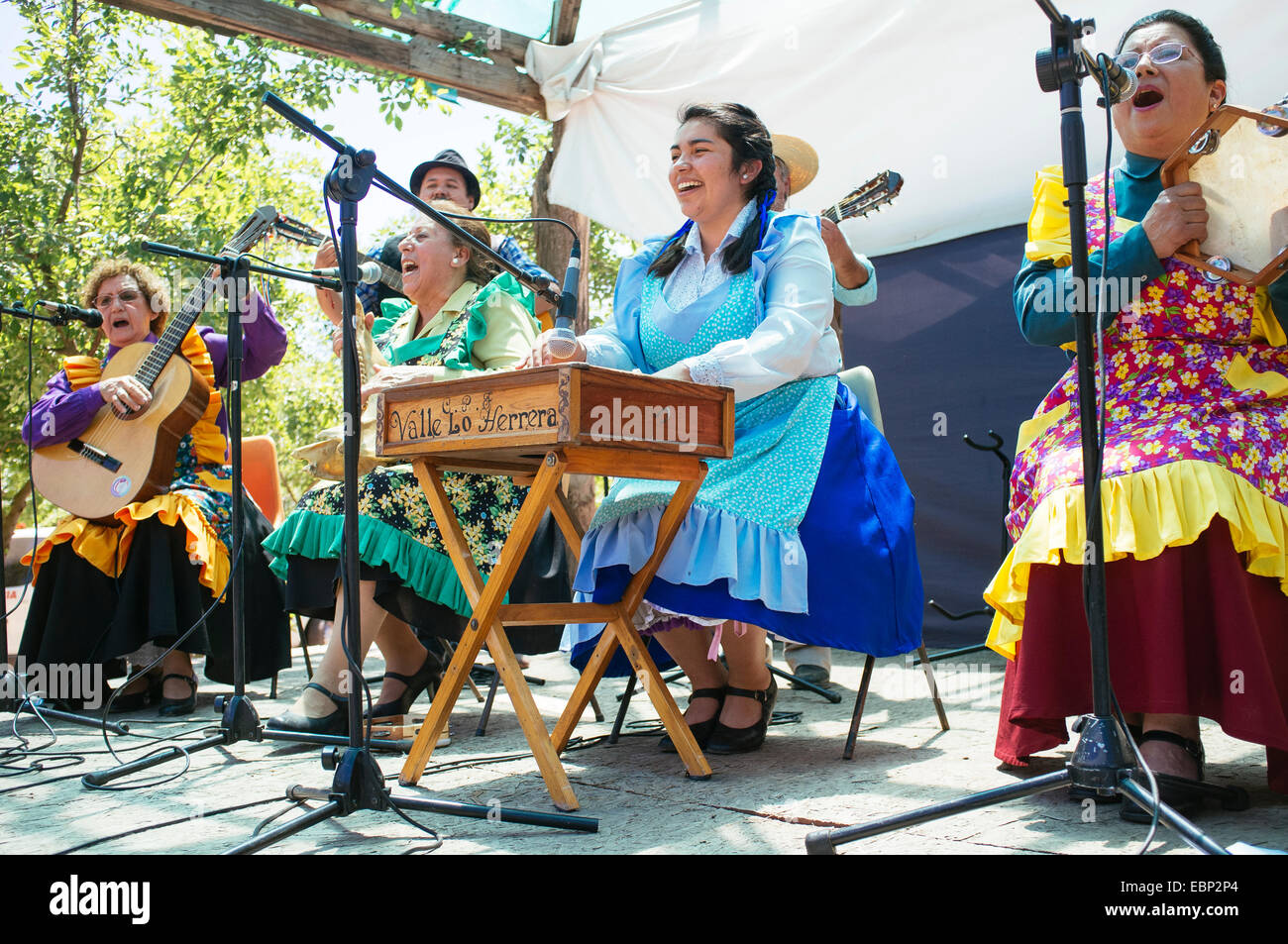 Cileno ensemble folk Foto Stock
