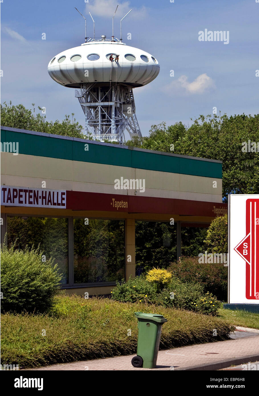 Tecnology Center LUENTEC con Colani ufo, in Germania, in Renania settentrionale-Vestfalia, la zona della Ruhr, Luenen Foto Stock
