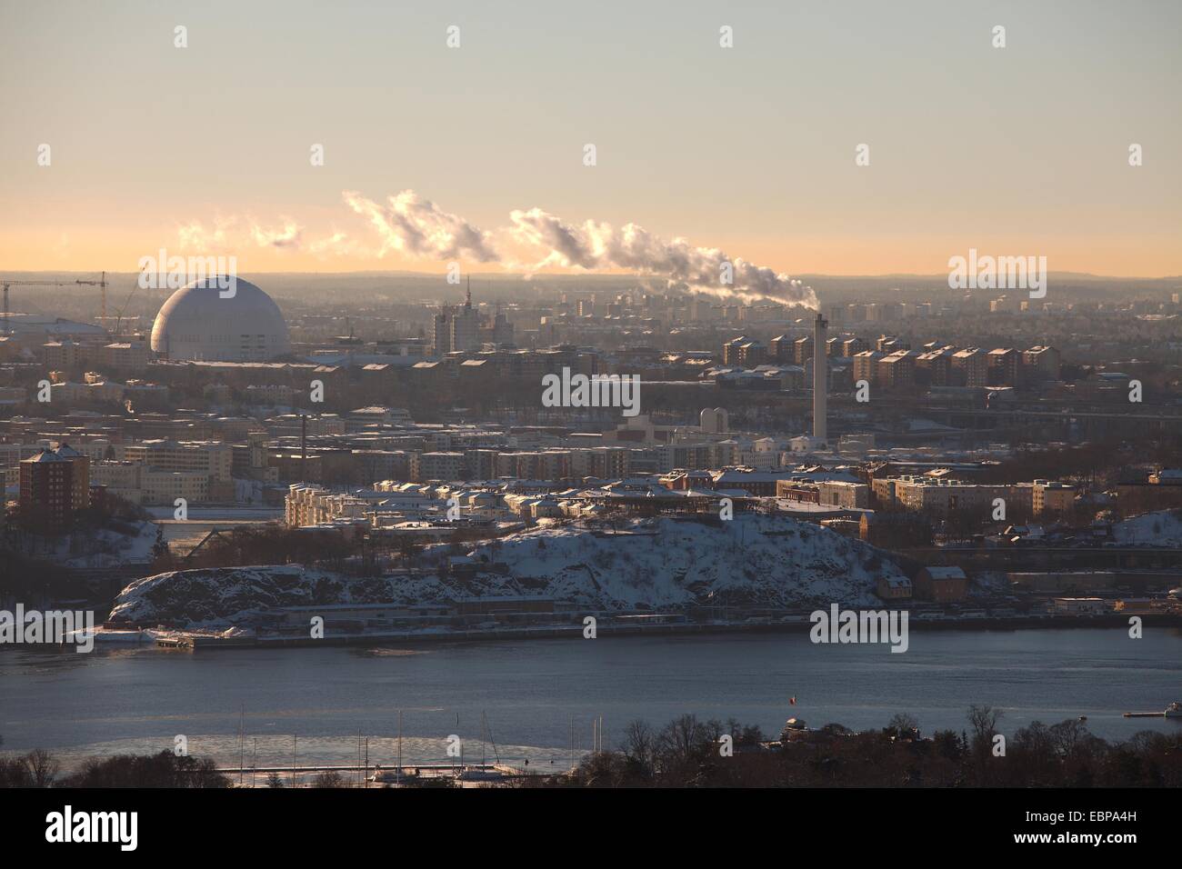 Stoccolma vista invernale Foto Stock