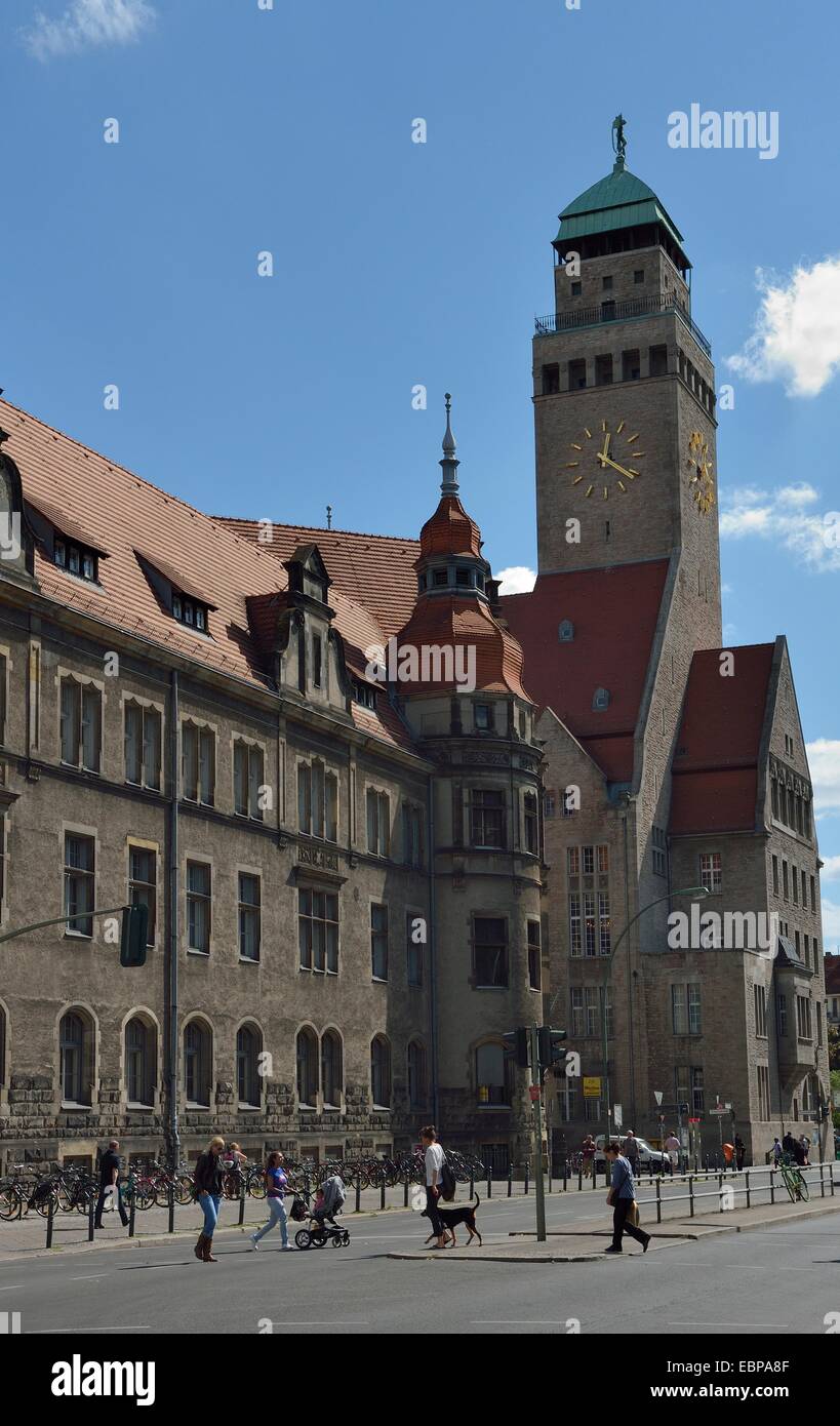 Il Rathaus Municipio Karl Marx Strasse Neukolln Berlino Germania Foto Stock