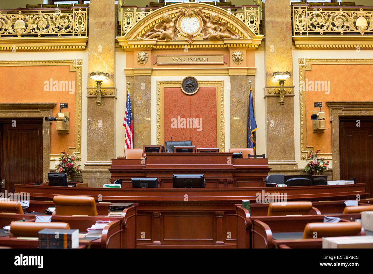 Salt Lake City, Utah - La Casa della Camera dei Rappresentanti in Utah State Capitol. Foto Stock
