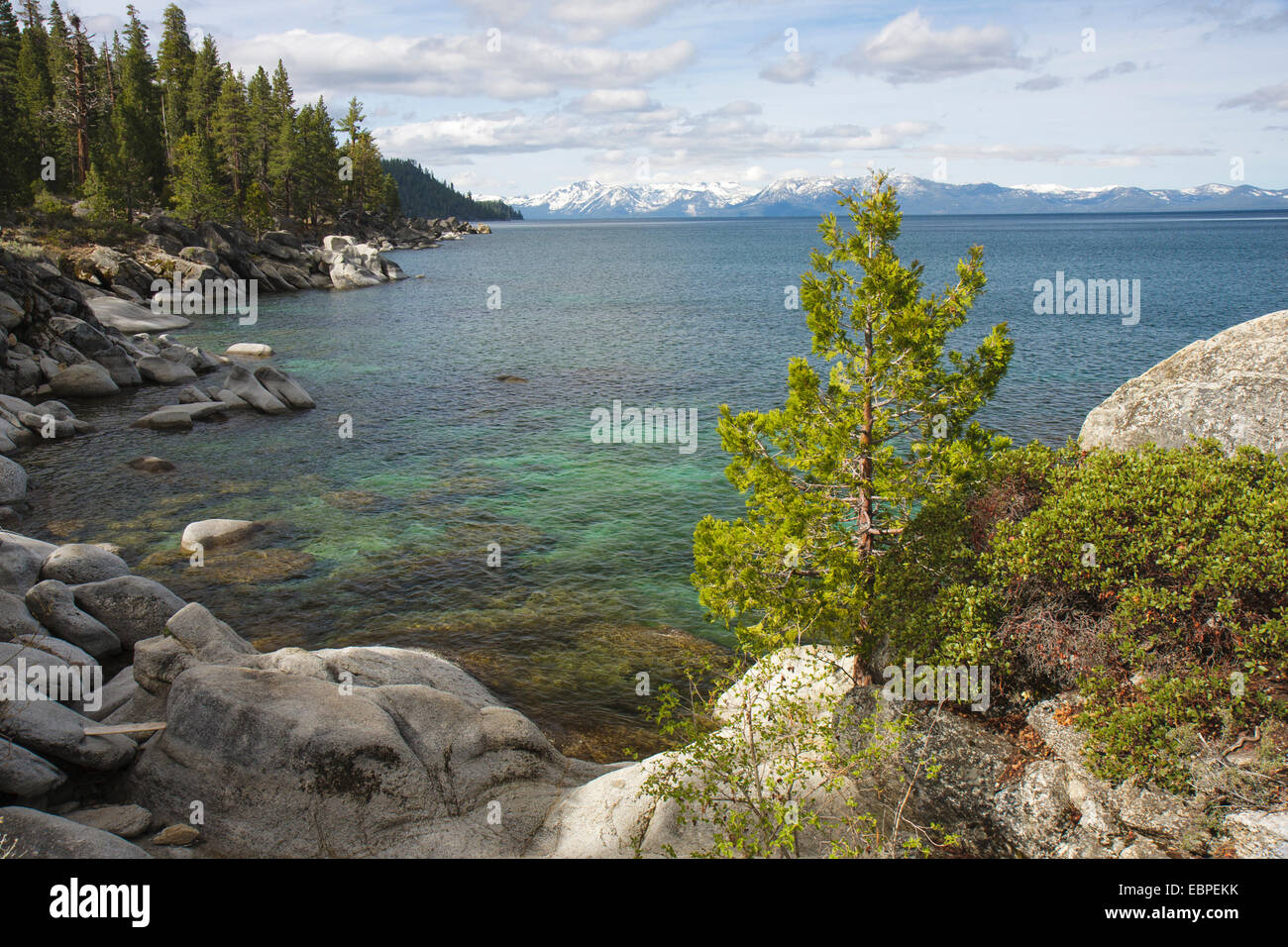 Sponda orientale del lago di Tahoe Foto Stock