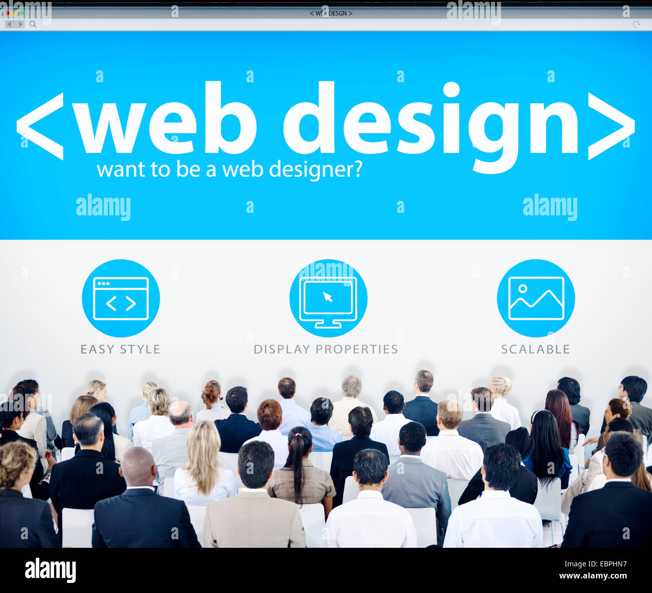 La gente di affari di Web Design Concept seminario Foto Stock