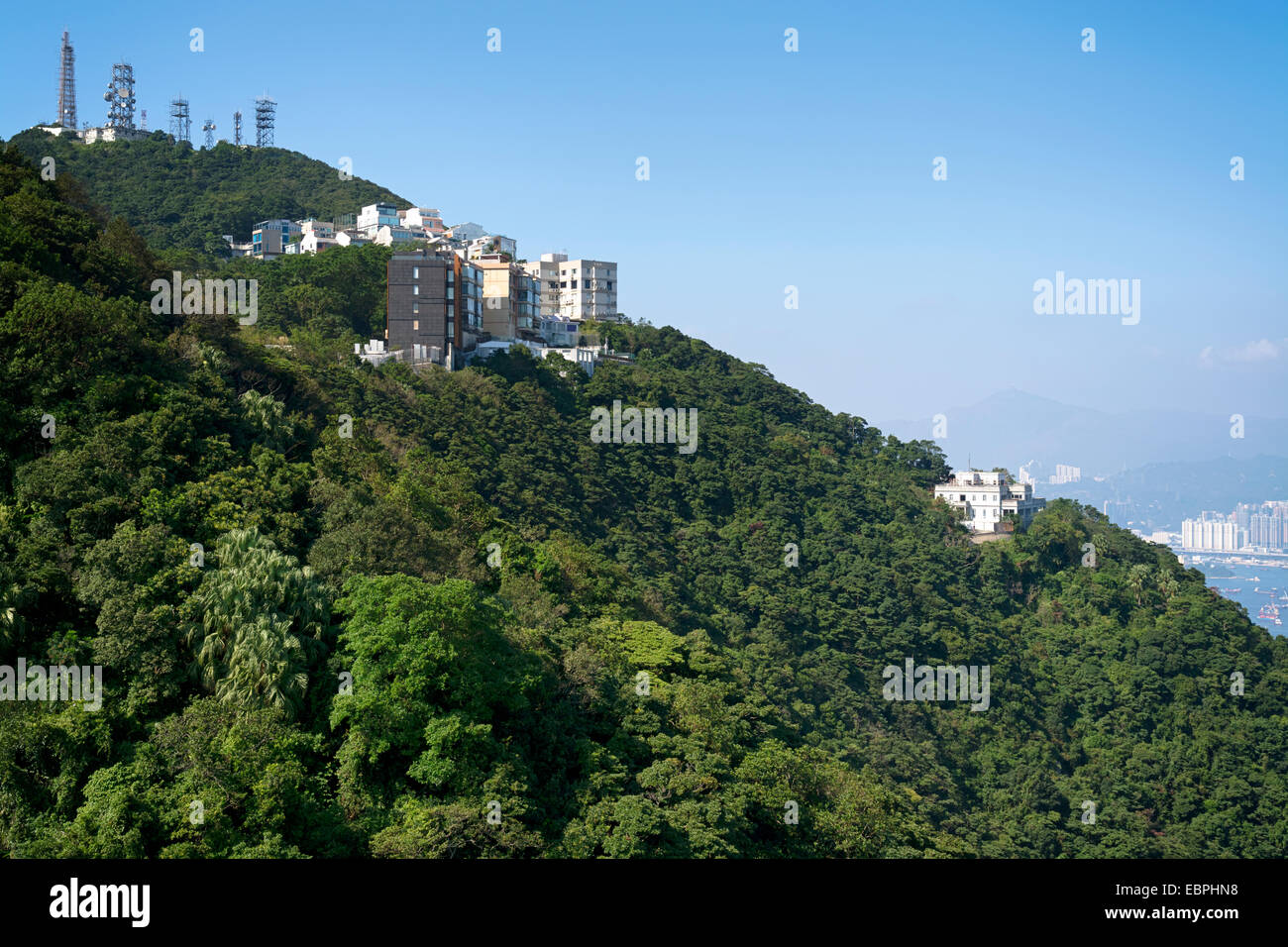 Appartamenti executive presso il Victoria Peak di Hong Kong. Foto Stock