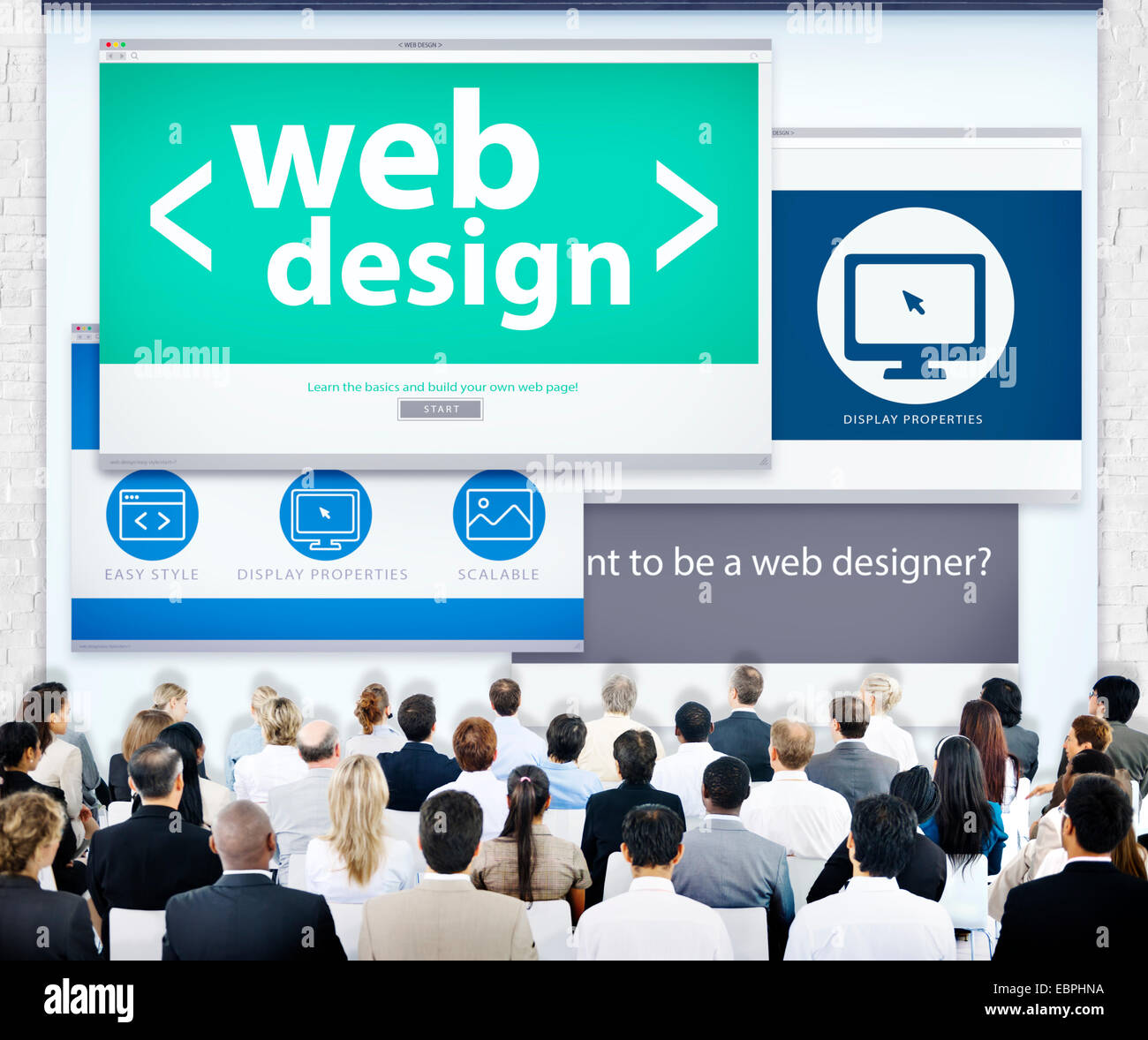 La gente di affari Corporate Conference Web Design Concept Foto Stock