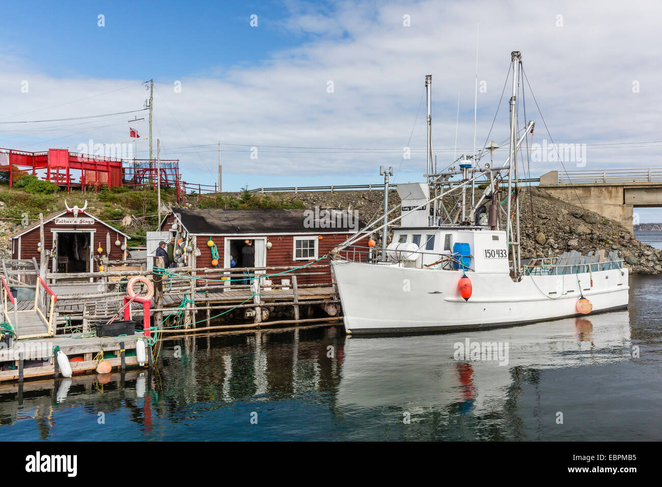 Il primo posto di ormeggio pesca Heritage Center a Twillingate, Terranova, Canada, America del Nord Foto Stock
