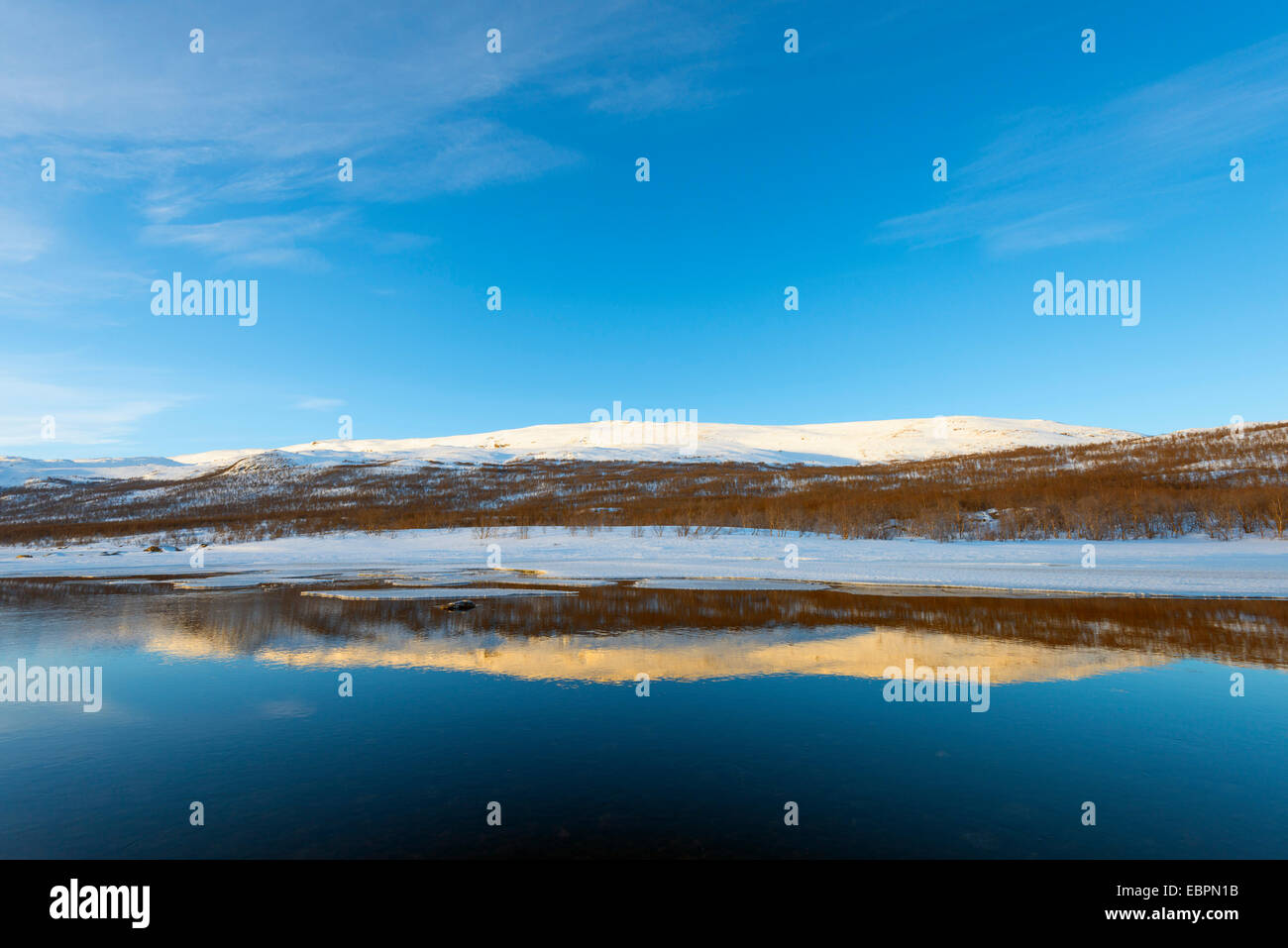 Lago, Abisko National Park, Svezia, Scandinavia, Europa Foto Stock