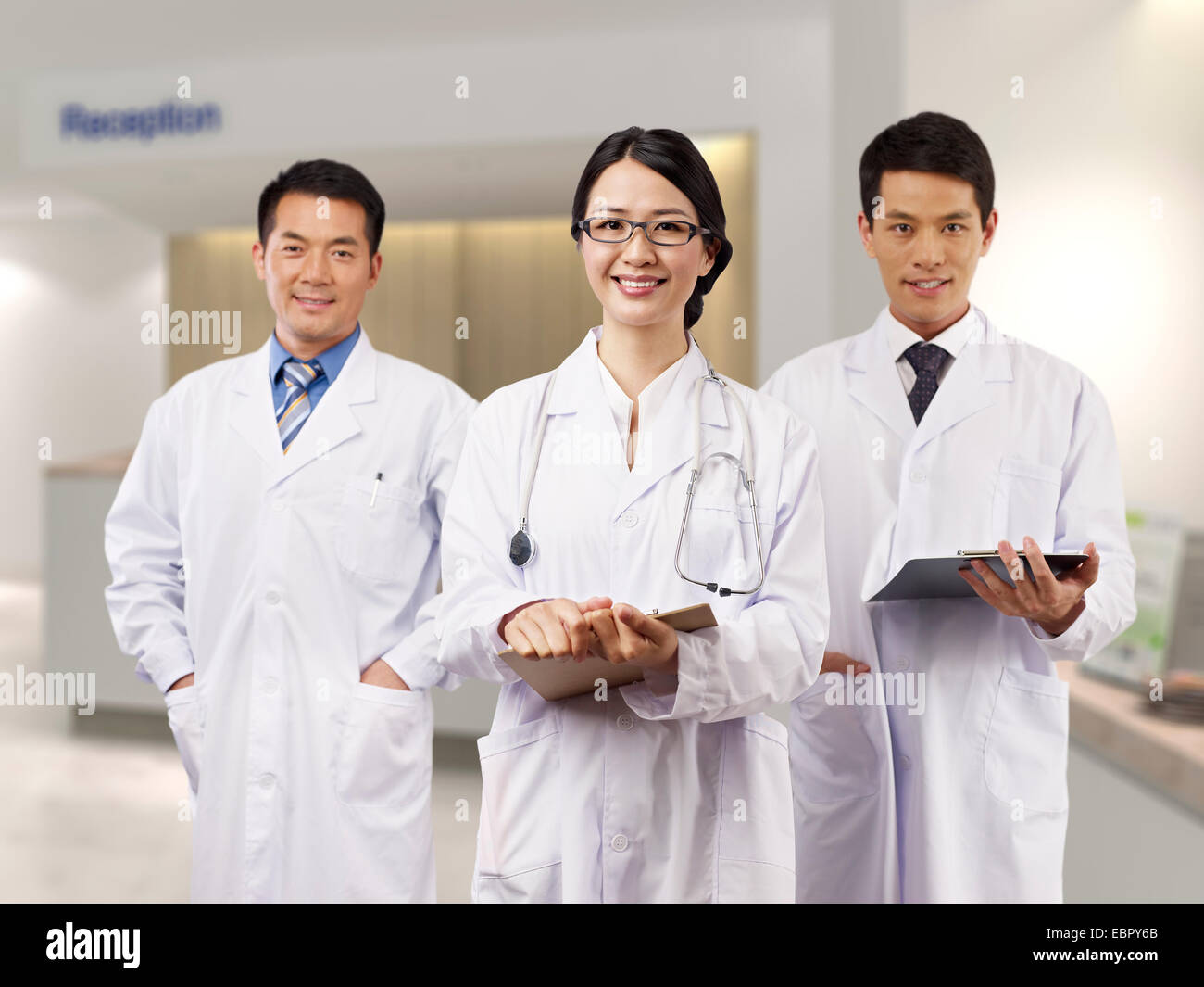 Asian team medico Foto Stock