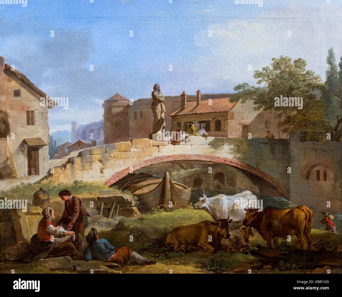 ActiveMuseum 0001863.jpg / villaggio italiano, 1749 - Jean-Baptiste-Marie Pierre Olio su tela 25/09/2013 - / XVIII secolo Collezione / Museo attivo Foto Stock