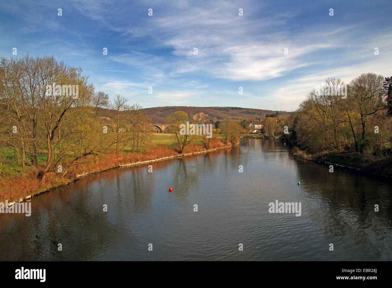 Valle della Ruhr in primavera, in Germania, in Renania settentrionale-Vestfalia, la zona della Ruhr, Witten Foto Stock