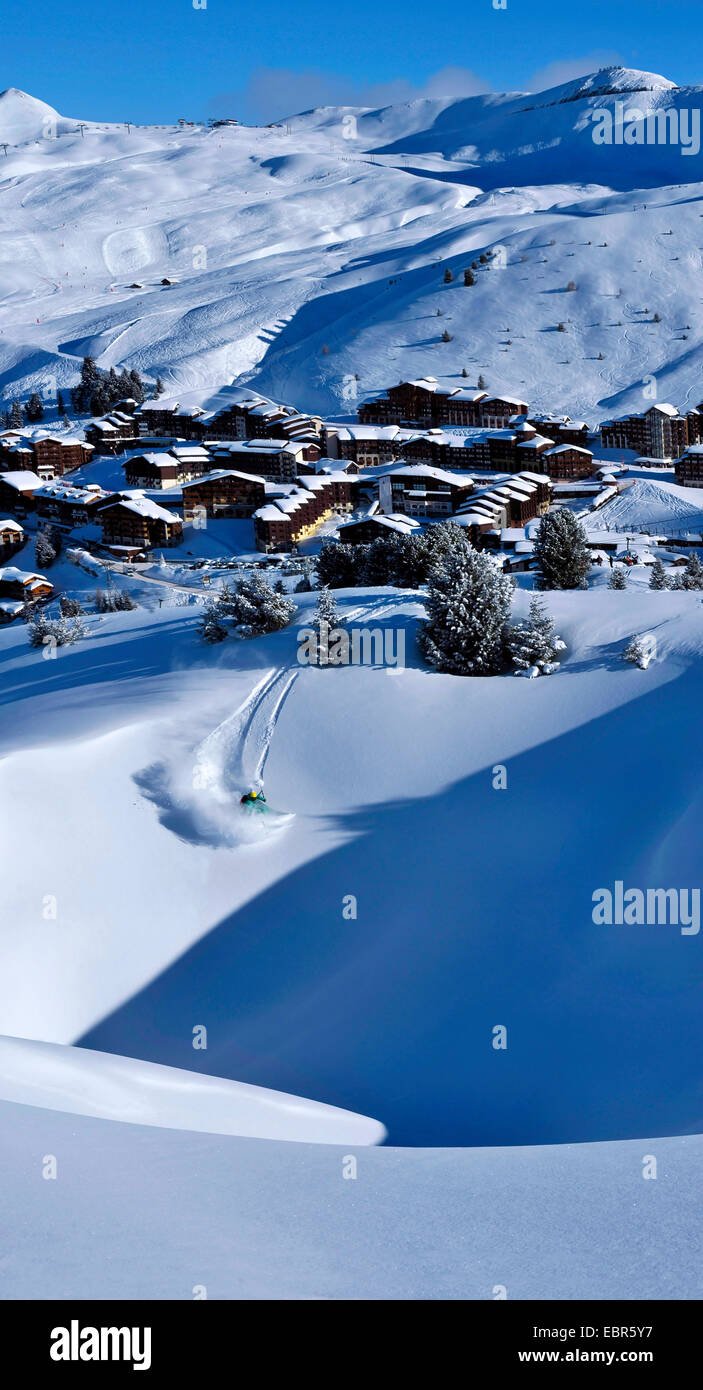 Ski Resort La Plagne, Francia, Savoie Foto Stock