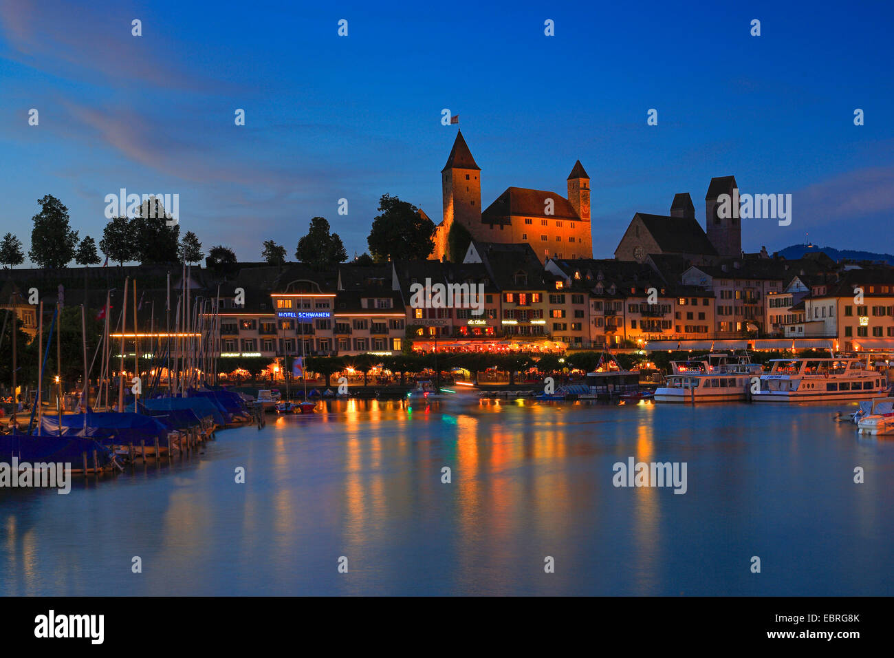 Castello di Rapperswil Lago Zuerich, Svizzera Foto Stock
