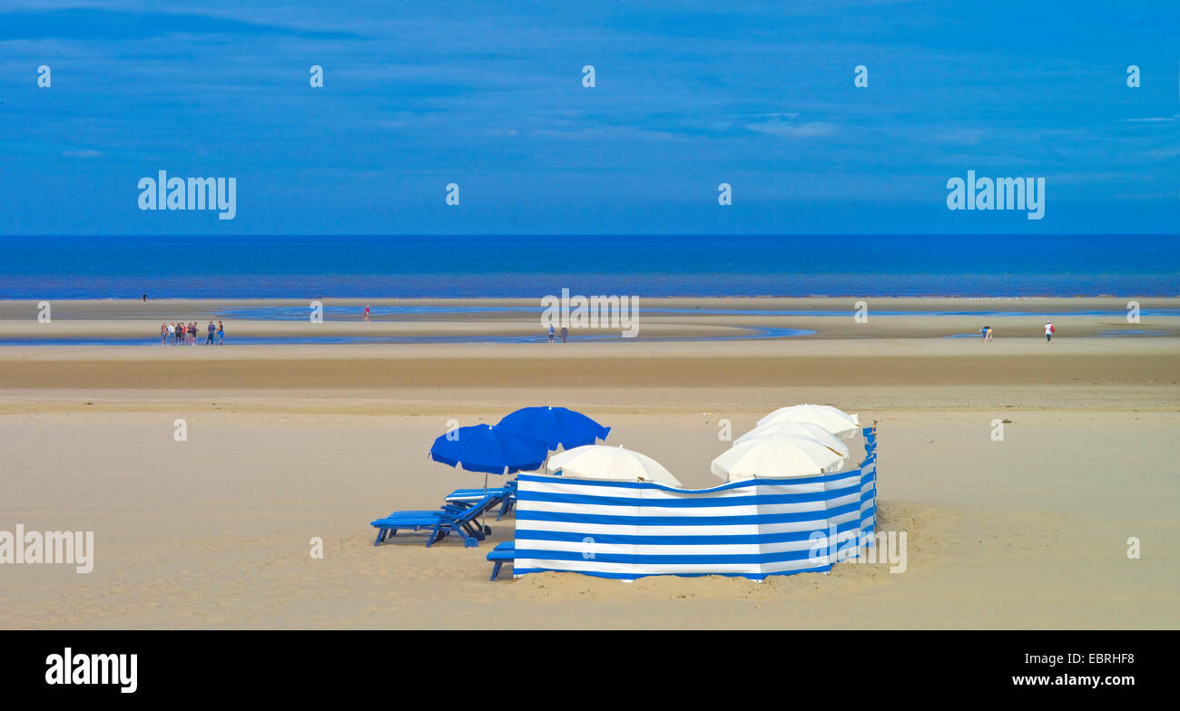 Sulla spiaggia al Touquet Paris Plage. , Francia , Nord-Pas-de-Calais Foto Stock