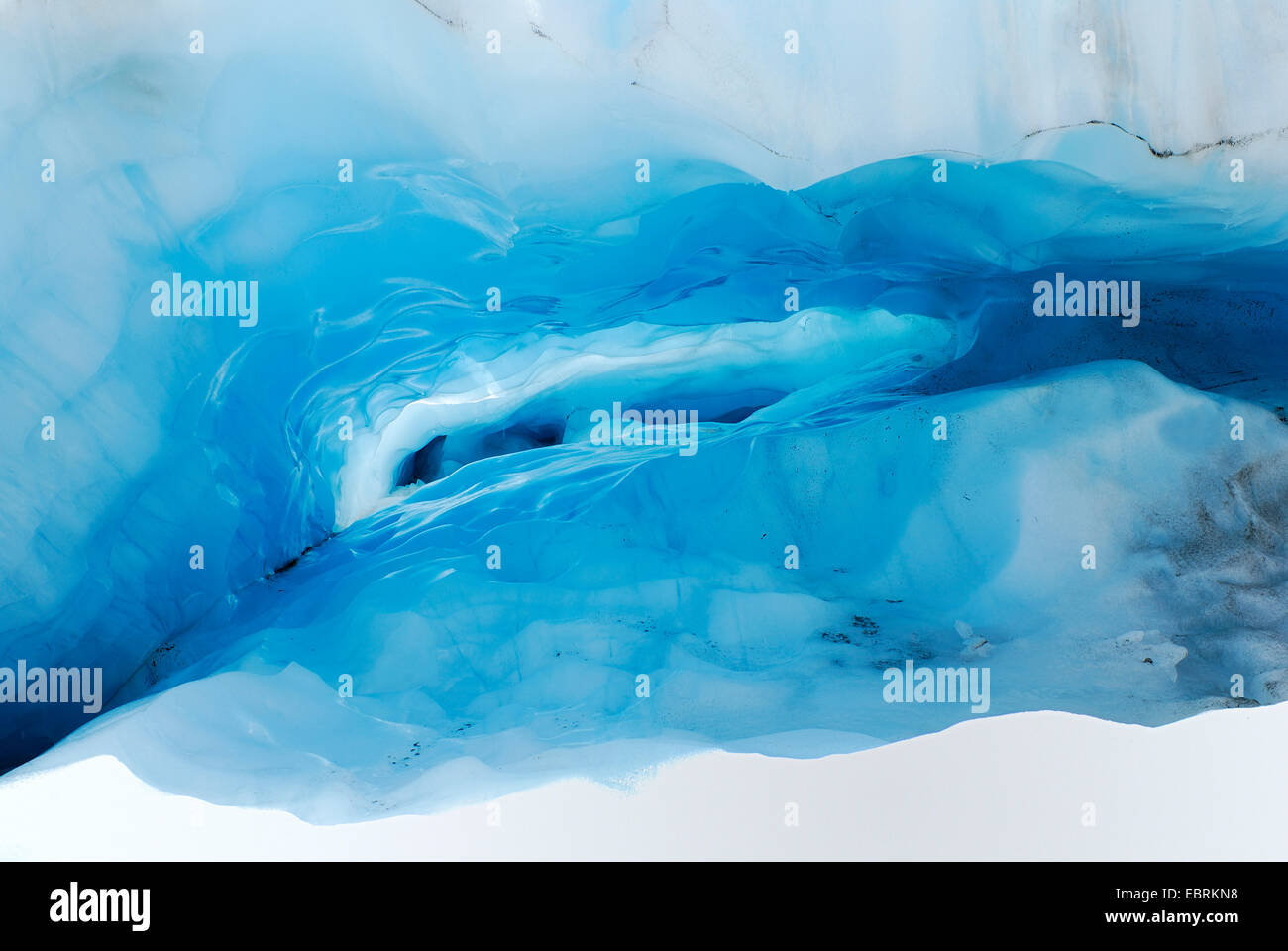 Grotta di ghiaccio del ghiacciaio Fox, Nuova Zelanda, Isola Meridionale, Westland National Park Foto Stock