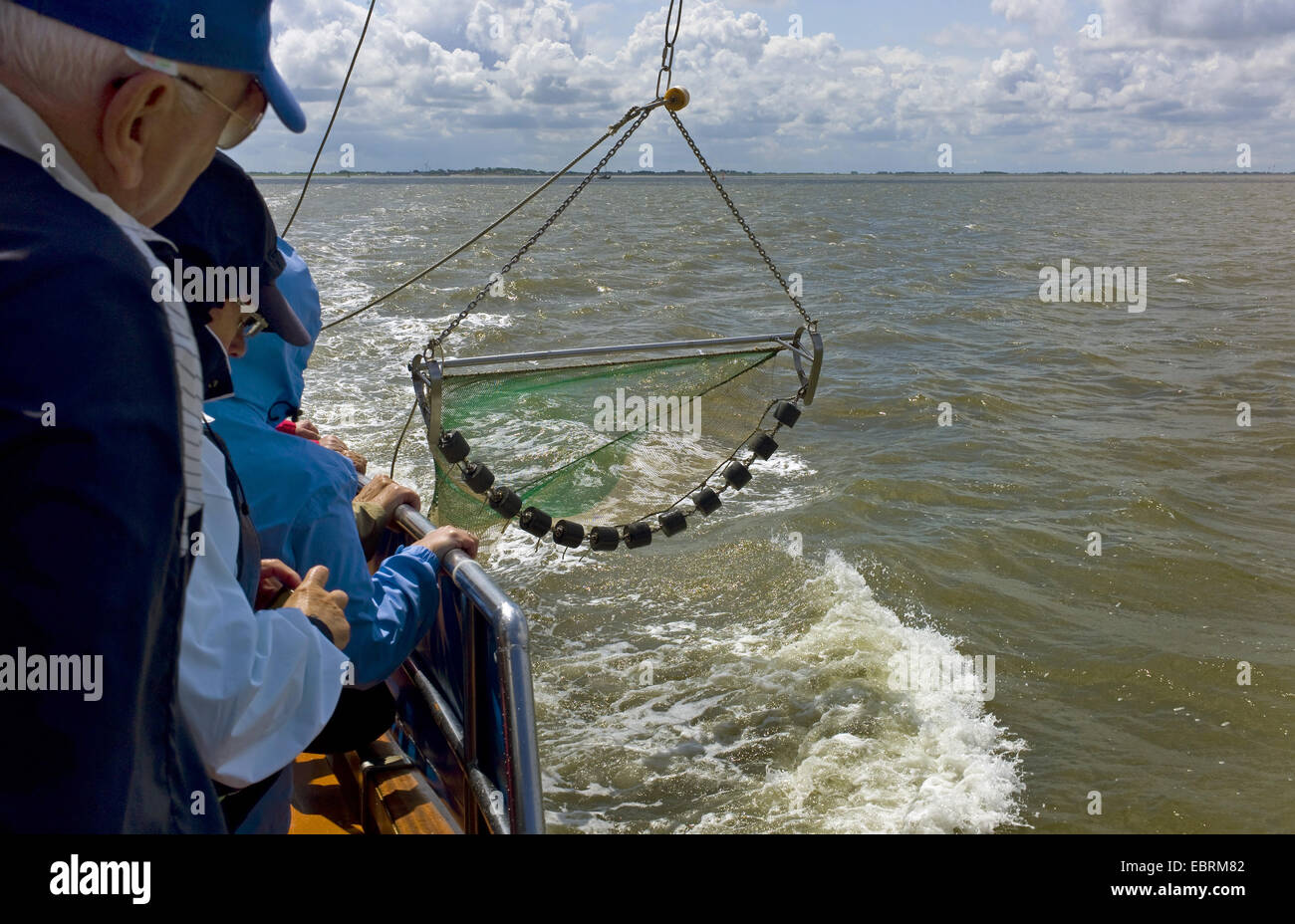 Evento di pesca per i turisti nel mare del Nord , Germania, Bassa Sassonia, Langeoog Foto Stock