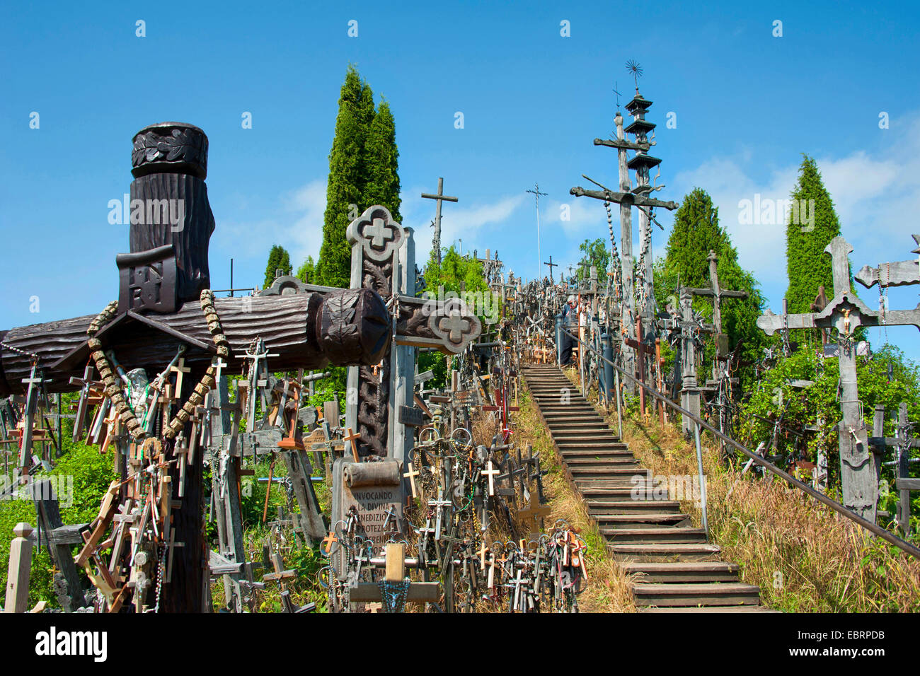 Scale per la Collina delle Croci, Lituania, Siauliai Foto Stock