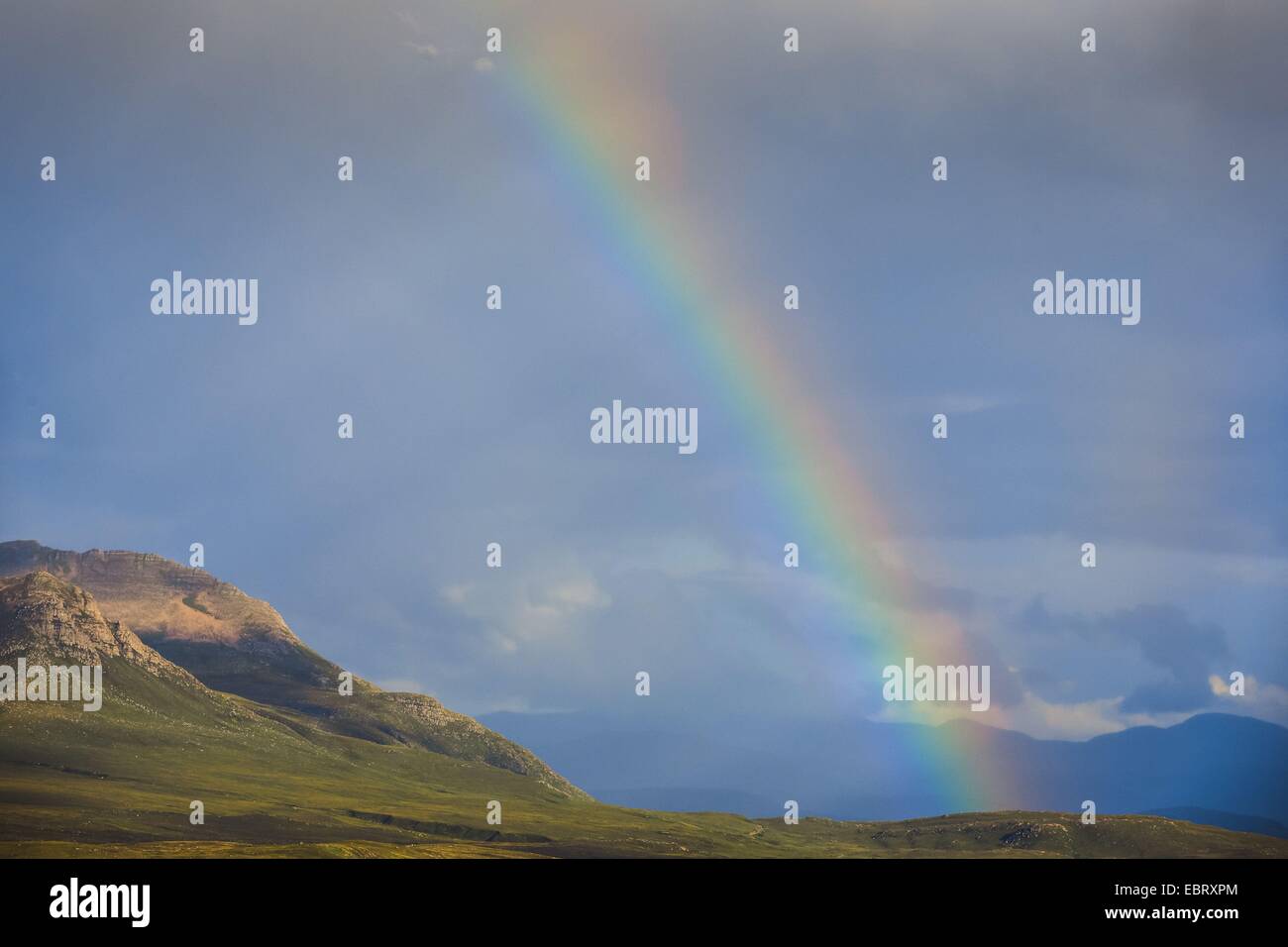 Arcobaleno in Highlands Occidentali, Regno Unito, Scozia Foto Stock