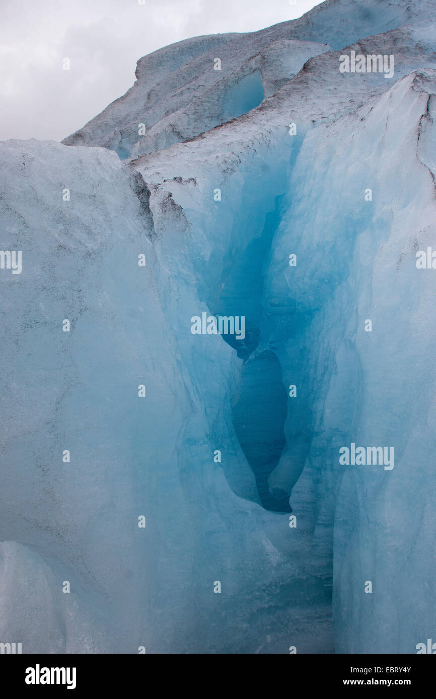 Crepaccio al ghiacciaio Nigardsbreen, Norvegia, Jostedalsbreen Parco Nazionale Foto Stock