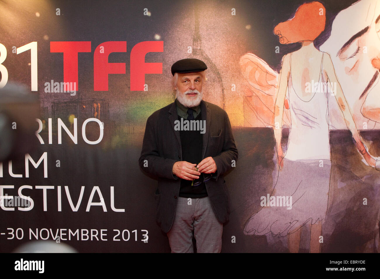Attore italiano e direttore Michele Placido sul tappeto rosso alla manifestazione di apertura del 2013 Torino Film Festival. Foto Stock