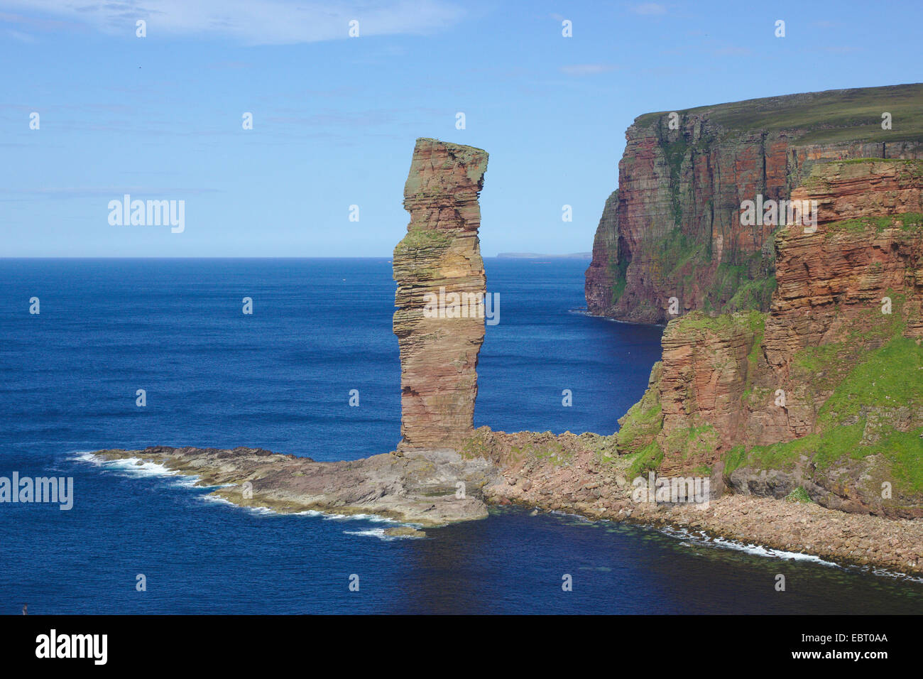 Stack di mare il vecchio uomo di Hoy, Regno Unito, Scozia, isole Orcadi, Hoy Foto Stock
