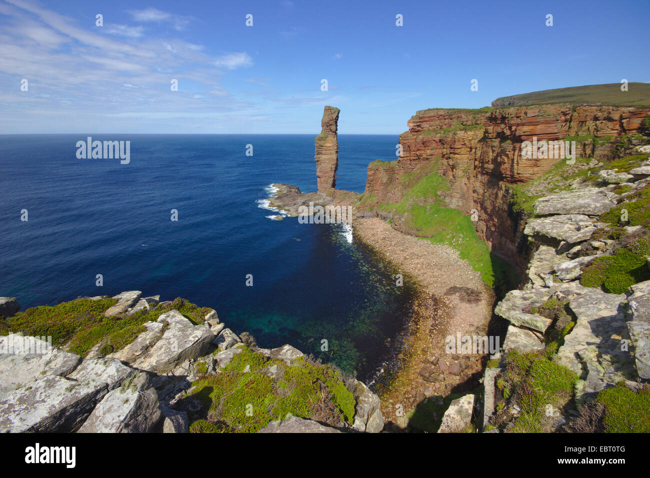 Stack di mare il vecchio uomo di Hoy, Regno Unito, Scozia, isole Orcadi, Hoy Foto Stock