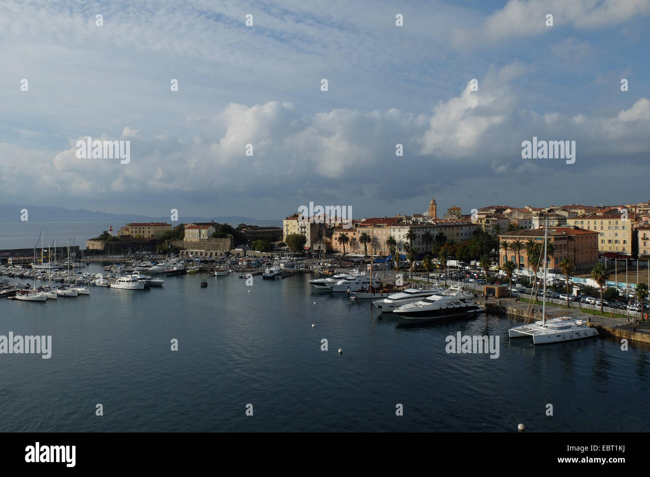 Il porto di Ajaccio in Corsica Foto Stock
