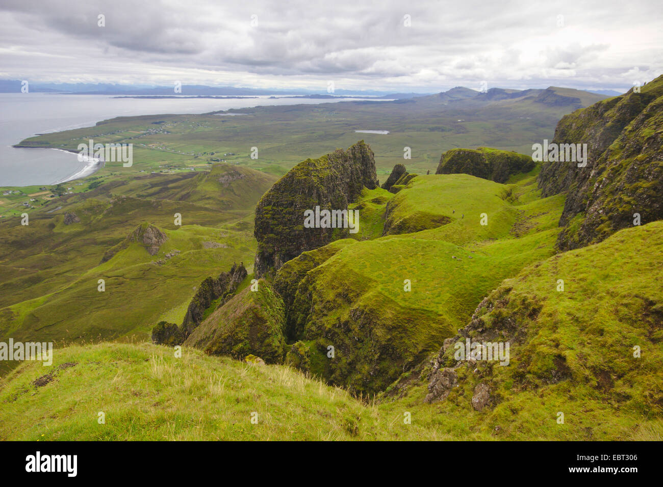 La tabella, Quiraing, Trotternish, Regno Unito, Scozia, Isola di Skye Foto Stock