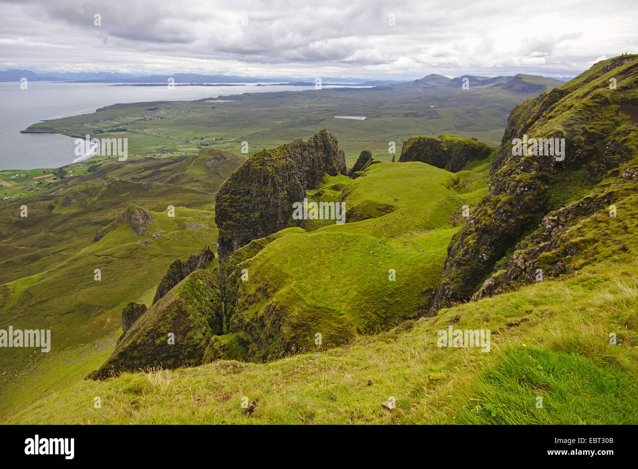 La tabella, Quiraing, Trotternish, Regno Unito, Scozia, Isola di Skye Foto Stock
