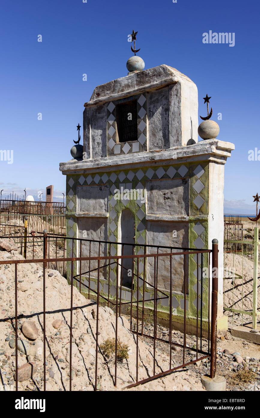 Nel cimitero di Shu Valley, Kirgistan, Asia Foto Stock