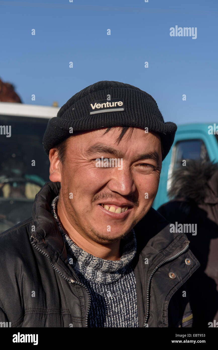 Mercato del bestiame in Karakol, Kirgistan, Asia Foto Stock