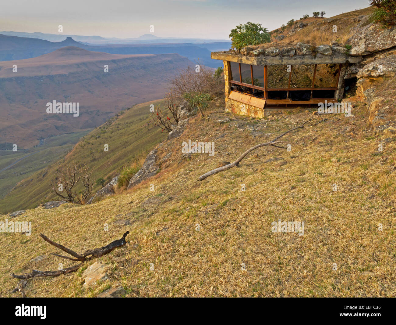 Belvedere del Giant's Castle, Sud Africa, Kwazulu-Natal, Drakensberge Foto Stock