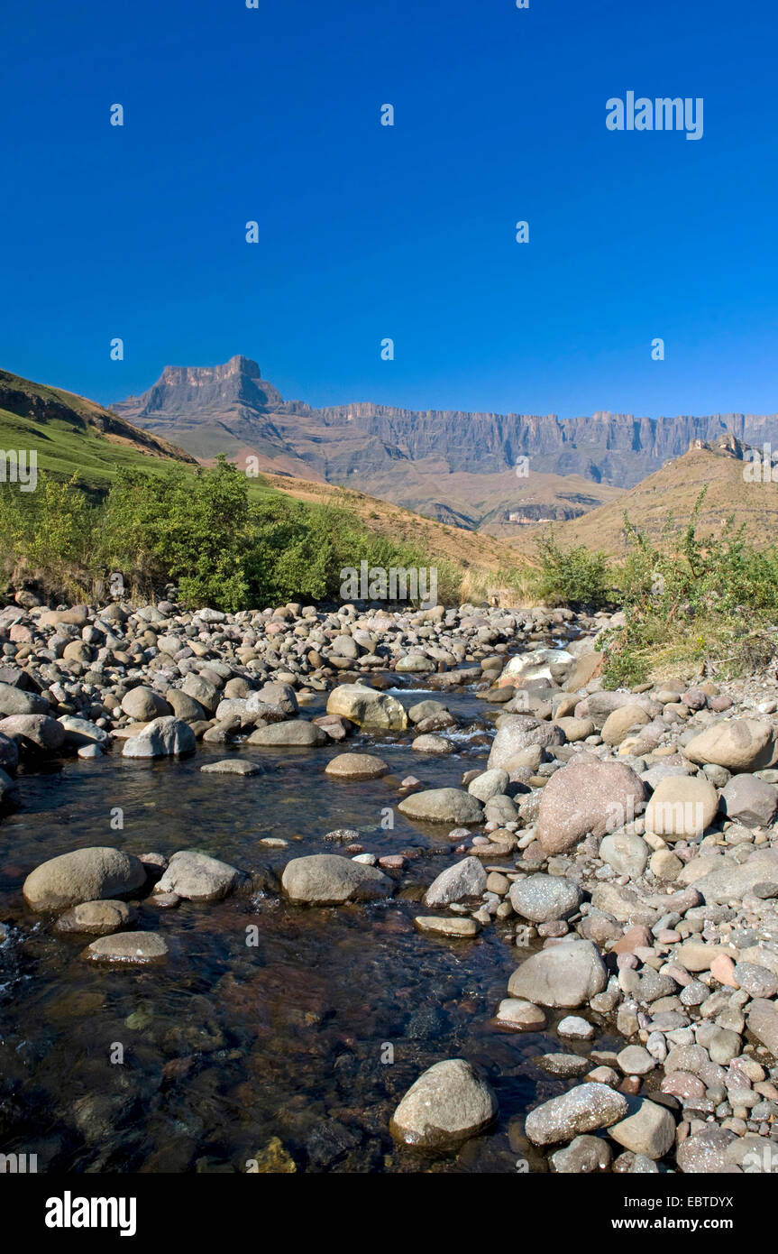 Montagne drakensberg e anfiteatro, Sud Africa, Kwazulu Natal Foto Stock