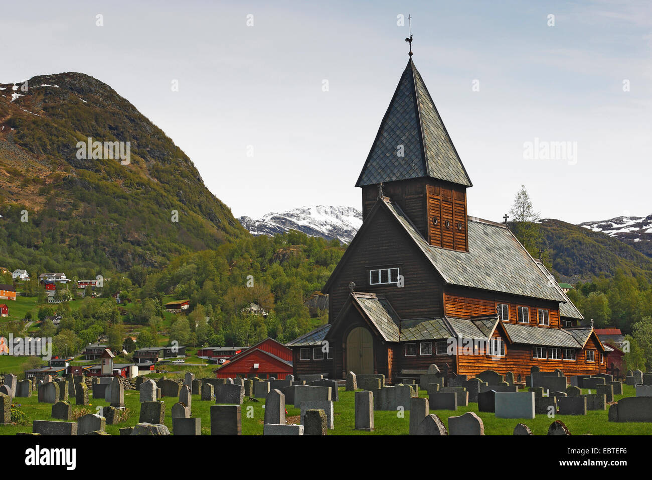 Stabkirche Roldal, Norvegia Foto Stock