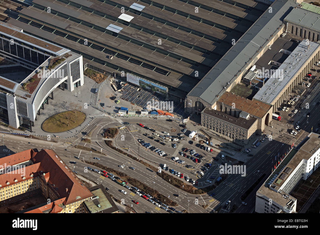 Stazione centrale di Stoccarda, Germania Baden-Wuerttemberg, Stoccarda Foto Stock
