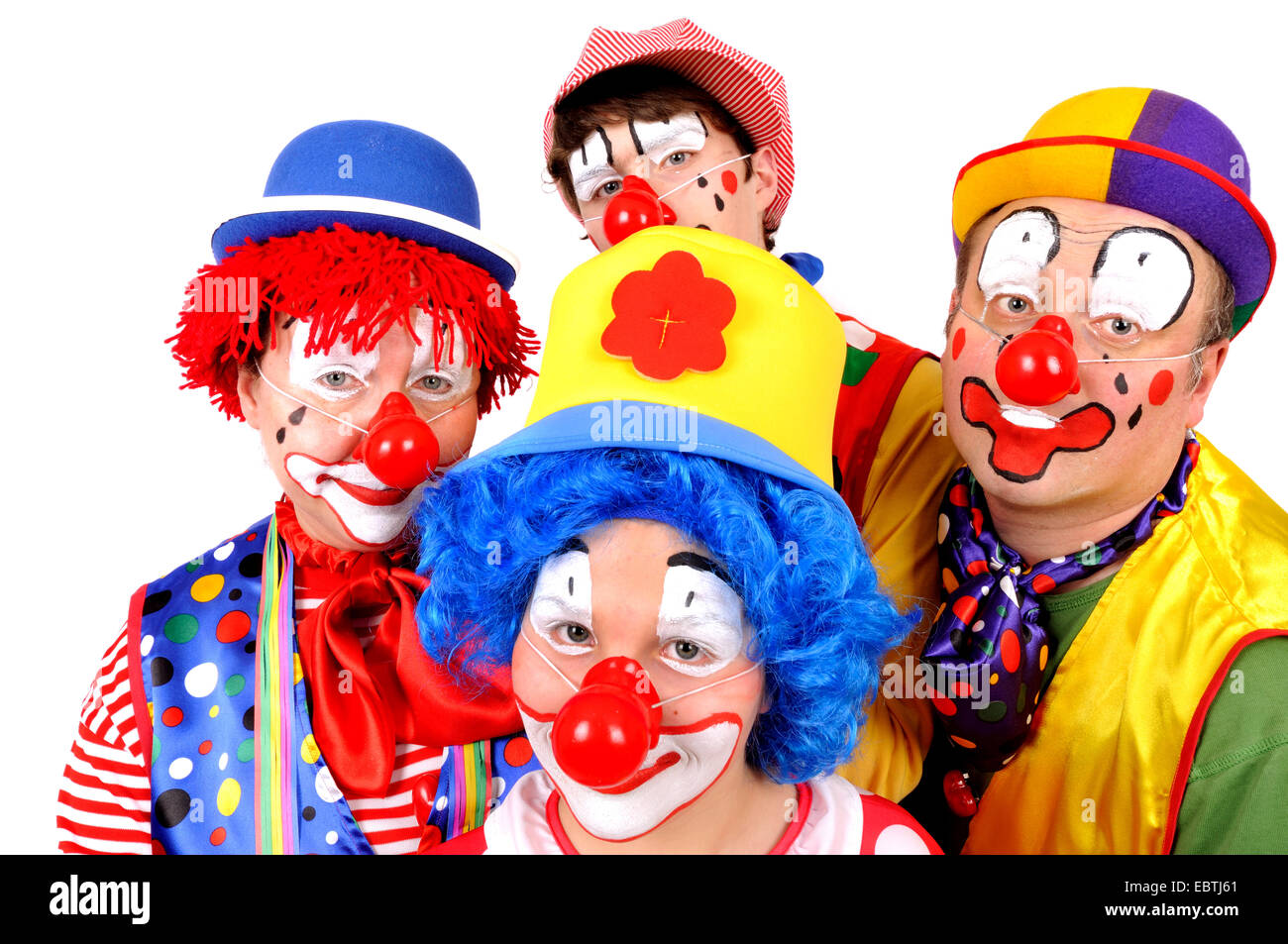 Famiglia vestito come clown Foto stock - Alamy