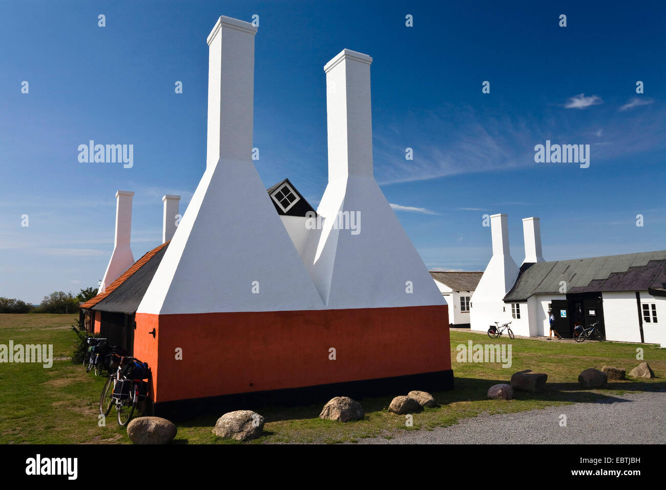 Storico affumicatoio di aringa che può ora essere visitato come un museo, Danimarca, Bornholm, Hasle Foto Stock