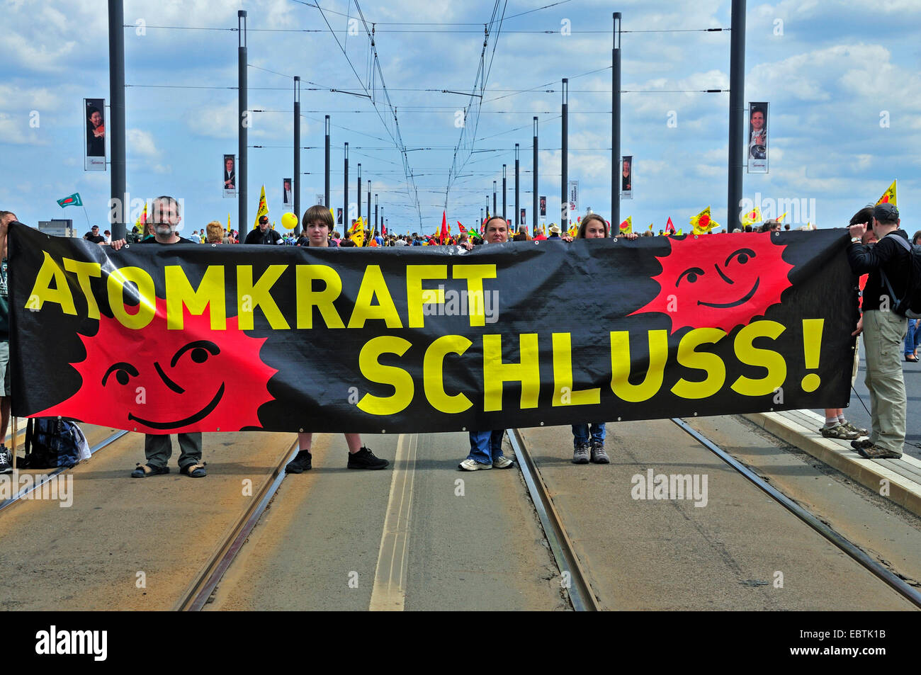 Anti-nucleare di dimostrazione in Germania, in Renania settentrionale-Vestfalia, Bonn Foto Stock