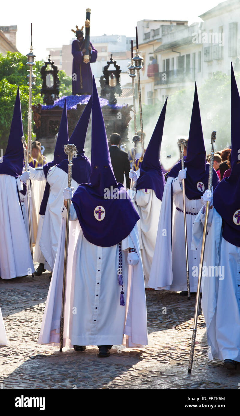 Processione come il clou della Settimana Santa in Spagna, la 'Semana Santa' Andalusia Foto Stock