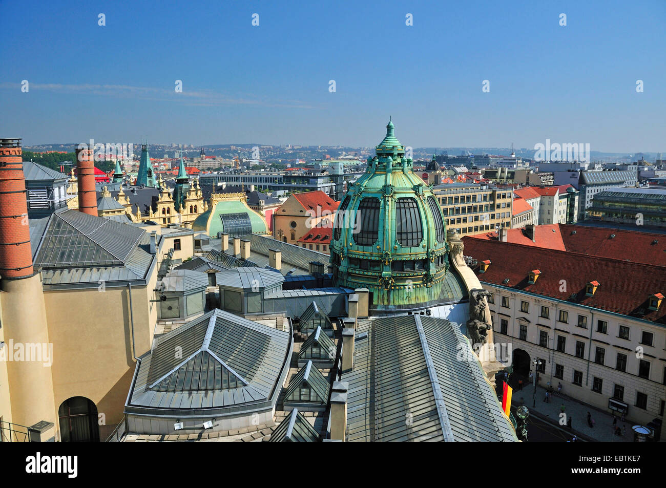 Cupola della sala della comunità al posto della repubblica, NßmýstÝ Republiky, Repubblica Ceca, Praga Foto Stock