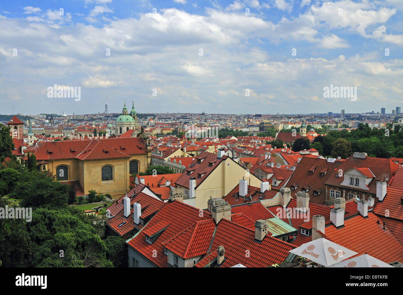 Vista della città vecchia di Praga, Repubblica Ceca, Praga Foto Stock