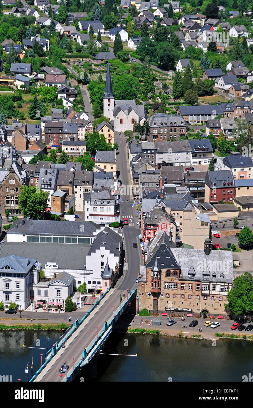 Traben-Trarbach al fiume Moselle, in Germania, in Renania Palatinato, Traben-Trarbach Foto Stock