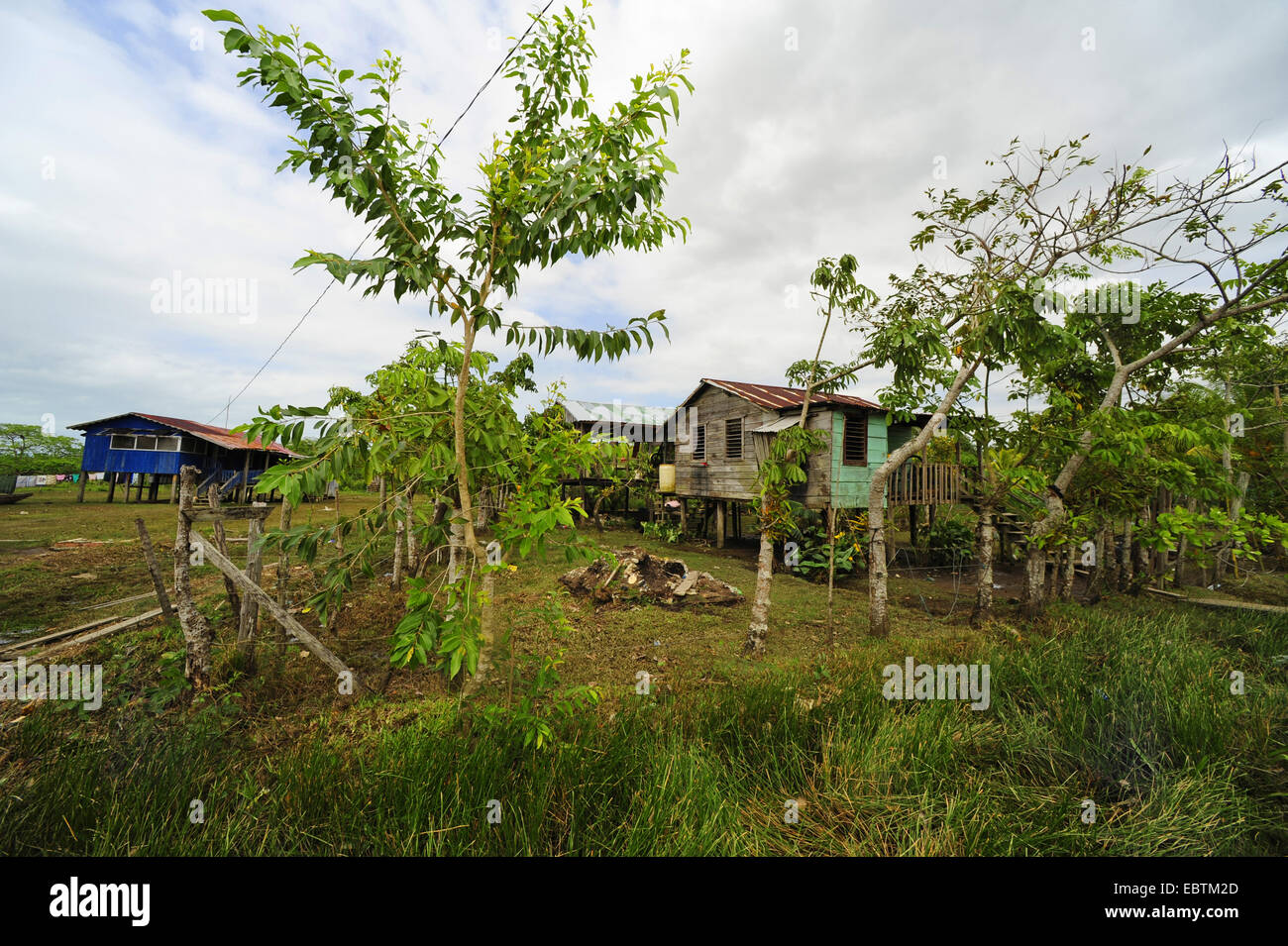 Villaggio indiano con , Honduras, La Mosquitia, Las Marias, Gracias a Dios Foto Stock