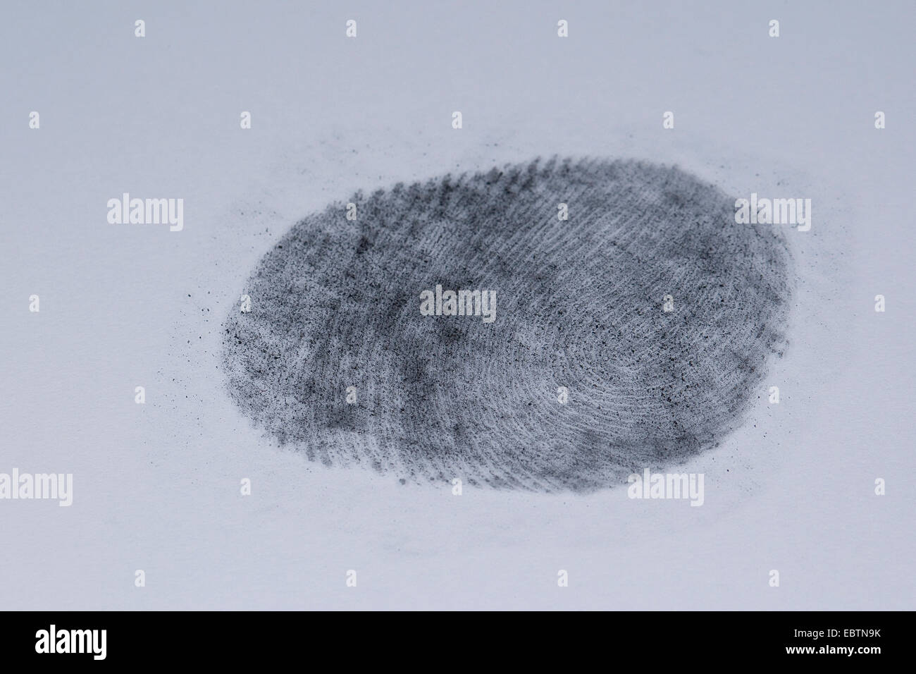 Impronta digitale fissato con grafite Foto Stock