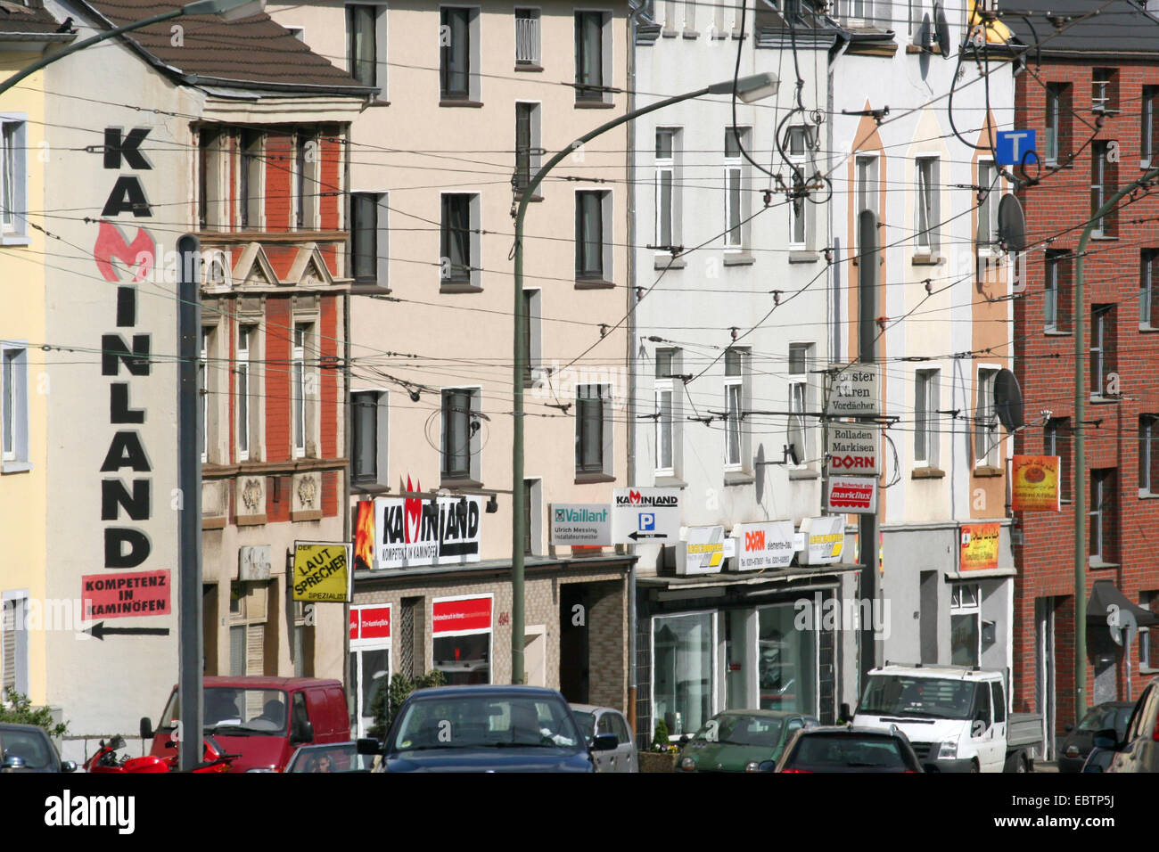 Post-guerra di edifici in città, in Germania, in Renania settentrionale-Vestfalia, la zona della Ruhr, Essen Foto Stock