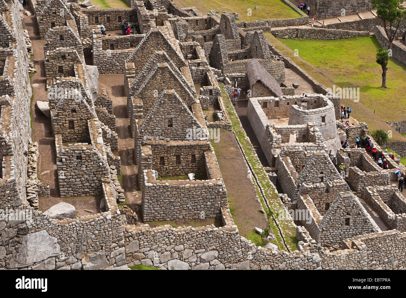 Antiche rovine Inca di Machu Picchu, Perù, Ande, Machu Picchu Foto Stock