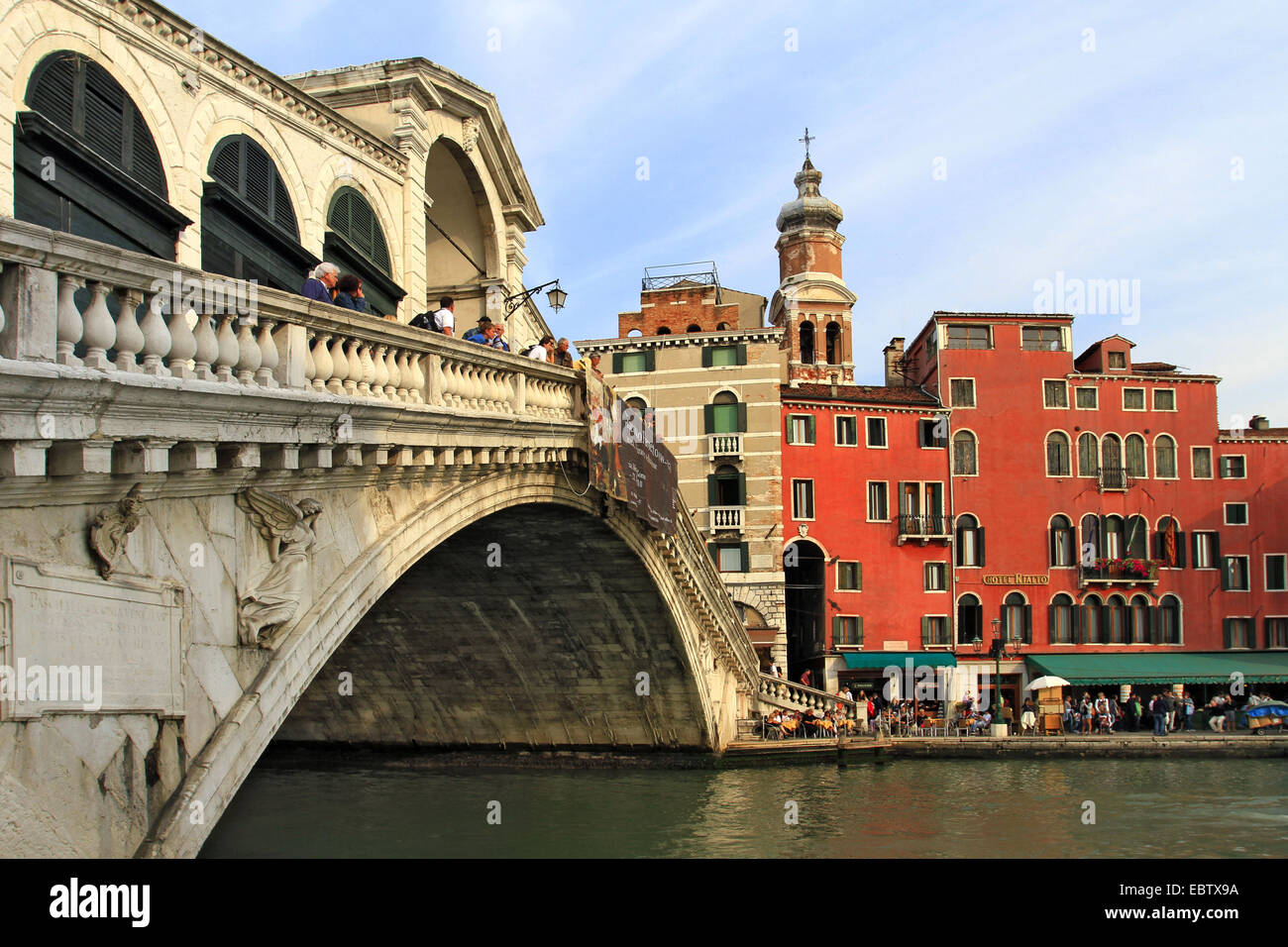 Il ponte di Rialto a Canale Grande, Italia, Venezia Foto Stock