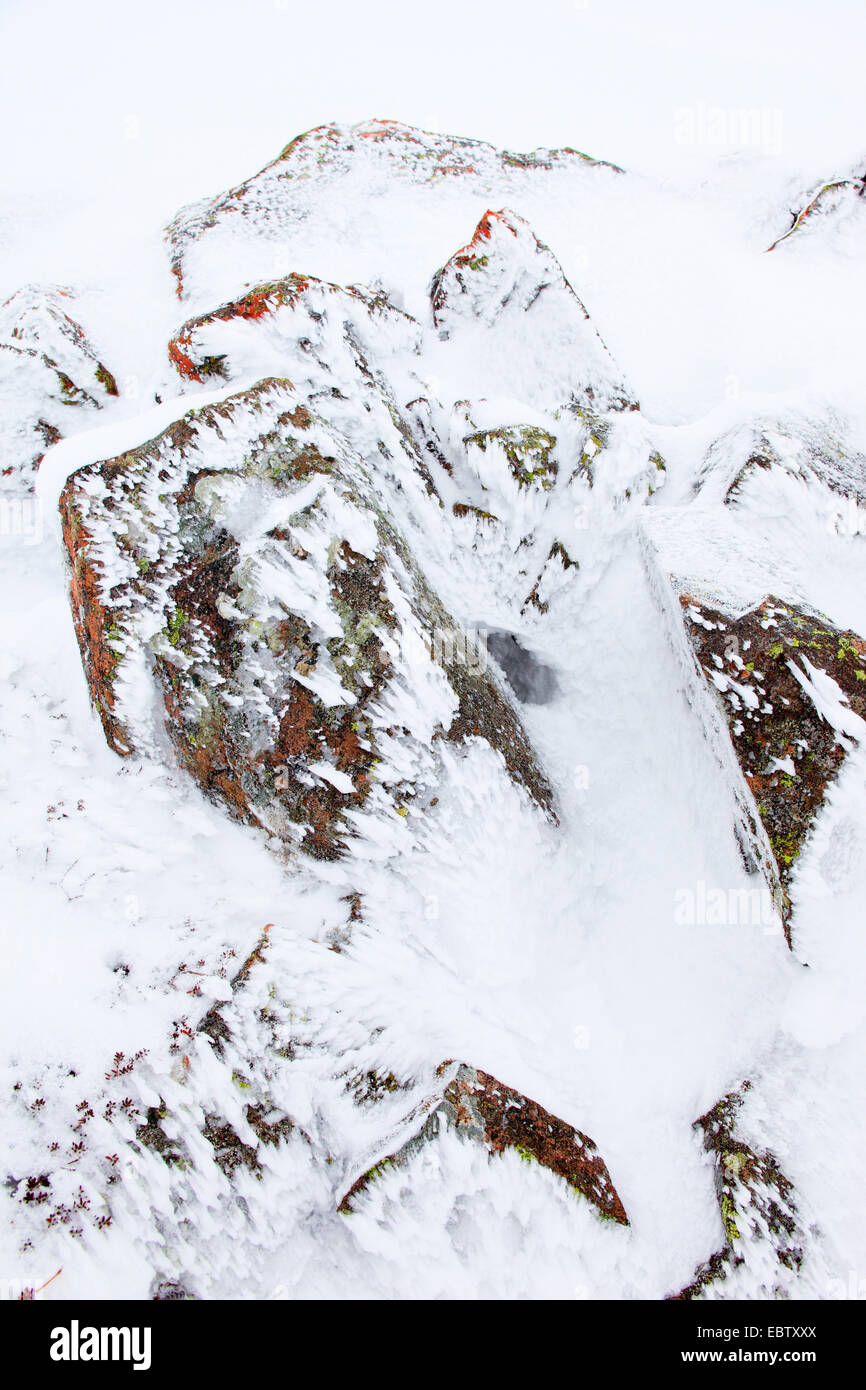 Cumuli di neve, Regno Unito, Scozia, Cairngorms National Park Foto Stock