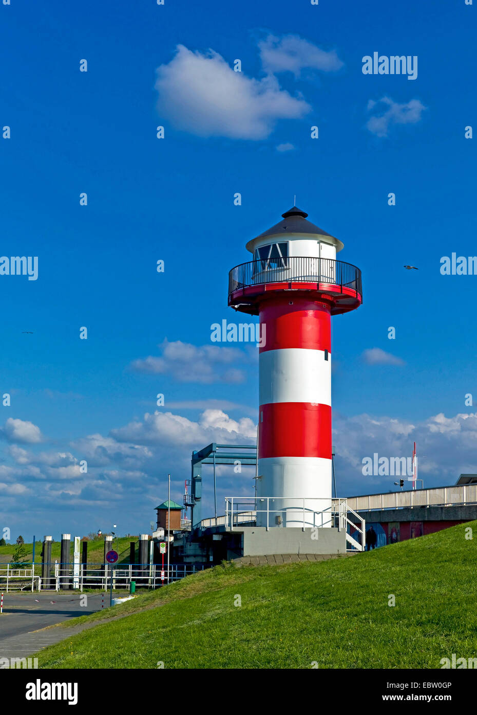 Luehe lighthouse, Germania, Bassa Sassonia, Stade Foto Stock