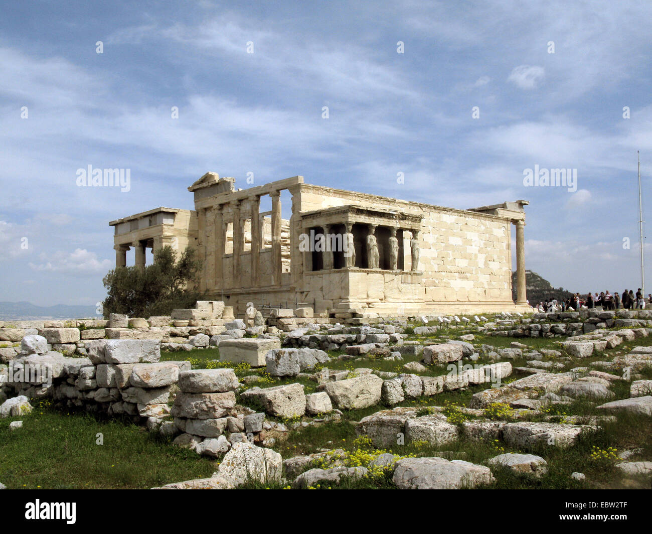 Acropoli, Erechtheum, Grecia, Atene Foto Stock
