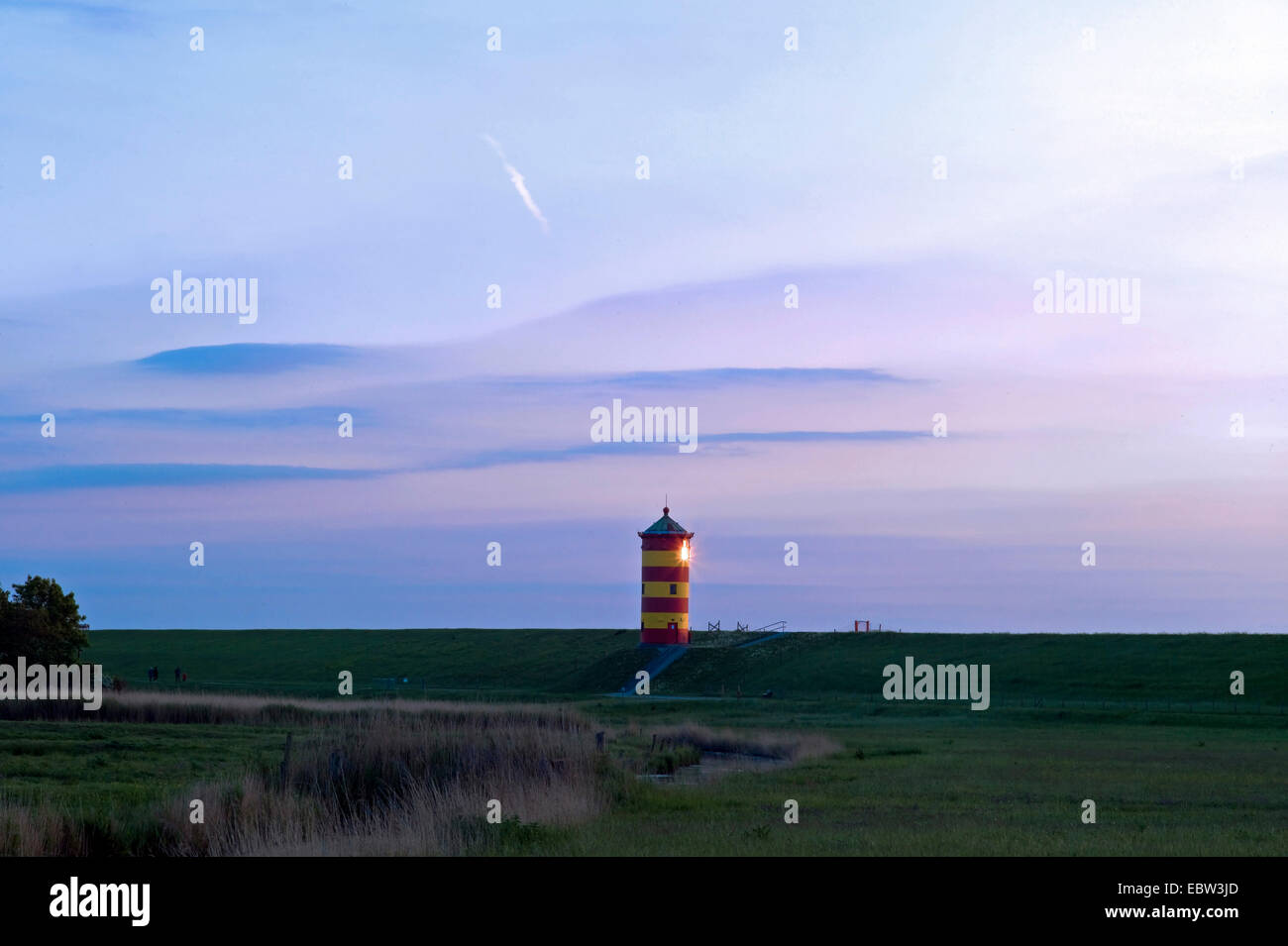 Faro Pilsum, Germania, Bassa Sassonia, Pilsum Foto Stock